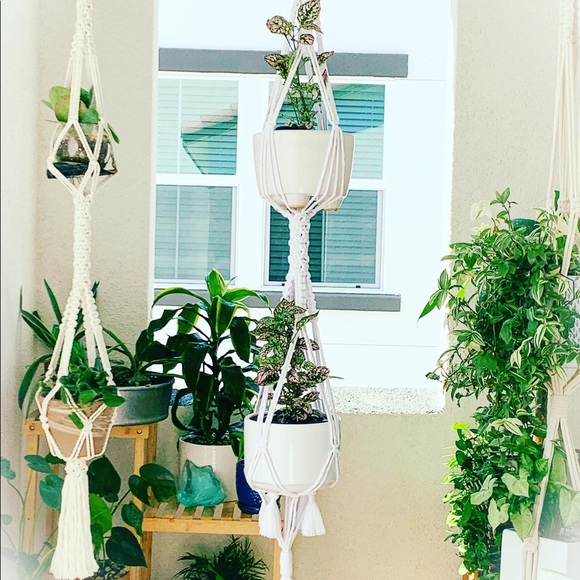 Alpine Macrame Two Pot Planter - Picture 3 of 10